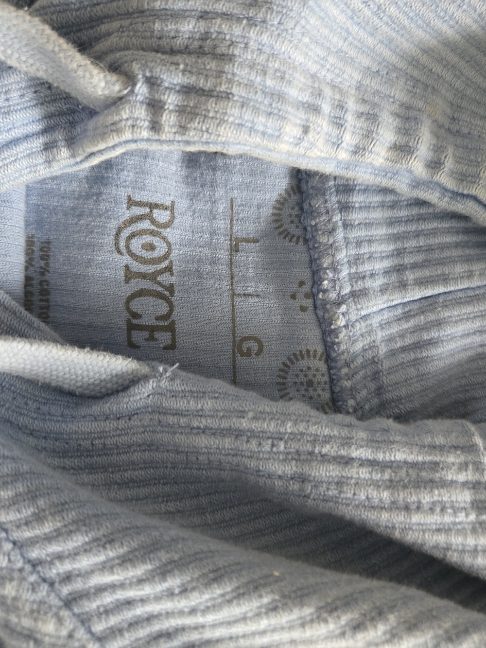 Light Blue Ribbed Hoodie Bar Harbor - Women's New